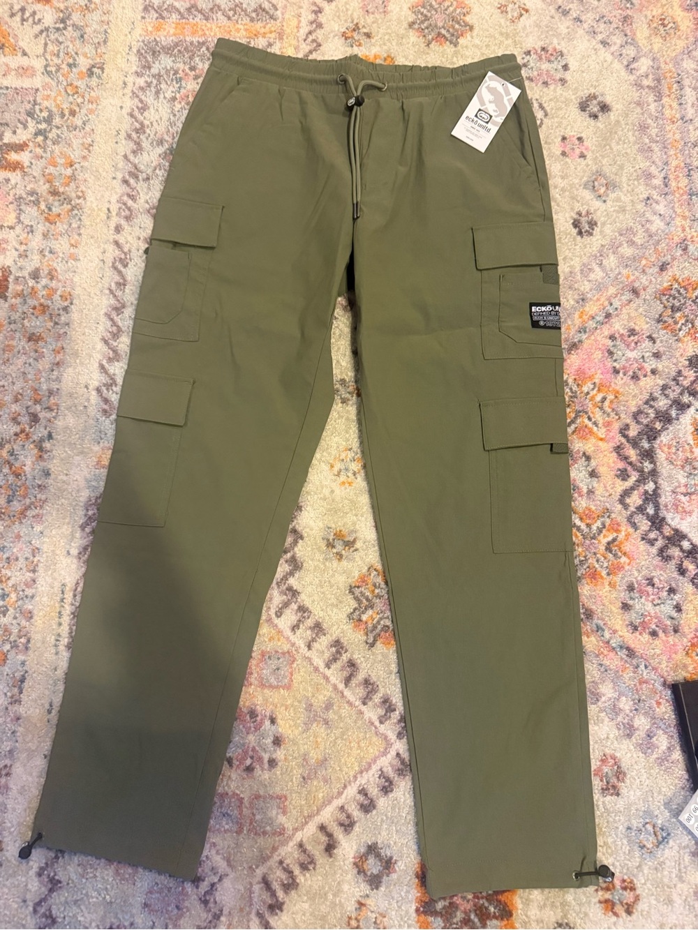 Ecko Unltd Olive Green Multi Pocket Cargo Pants, Men’s XL, NWT